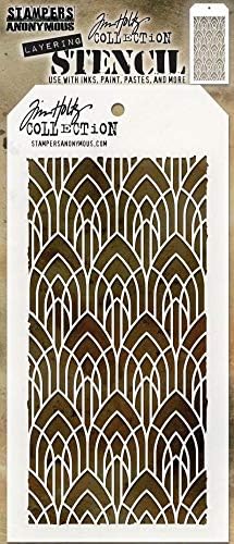Tim Holtz Layering Full Size Stencils, Released October 2020, Script, Ironwork, Deco Arch, Bundle of 3 (THS147, THS148, THS149) image 4