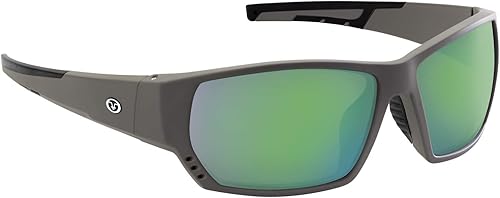 Flying Fisherman Gafas de sol polarizadas, Marco gris matelente de espejo verde ámbar disponible en Yaxa Colombia