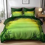 Contenu de l’ensemble : Cet ensemble comprend une housse de couette de 200 × 200 cm et deux taies d’oreiller de 65 × 65 cm. Confectionné dans un tissu de haute qualité, il offre une durabilité accrue ainsi qu’une excellente résistance à la décoloration et aux taches. Édredon et draps non inclus.