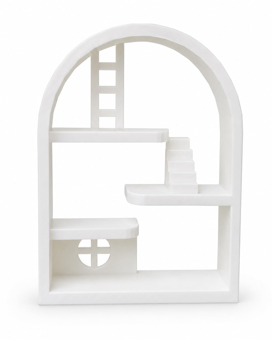 Présentoir compatible Smiski : étagère d'affichage en arche blanche de 25 cm