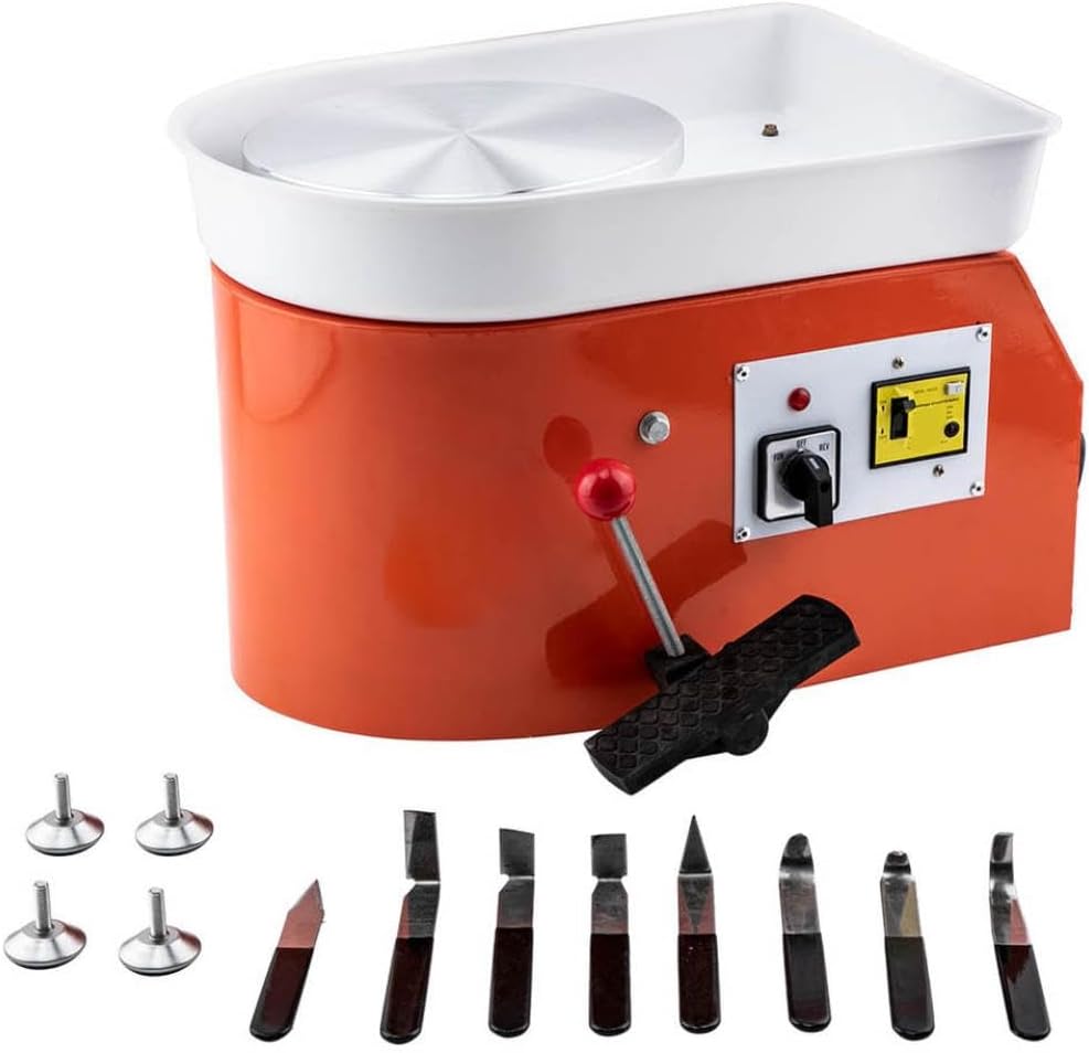 Electric Pottery Wheel Shaping Tool 280W 9.8 Inch 25CM Compatible with Art Craft Work Machine