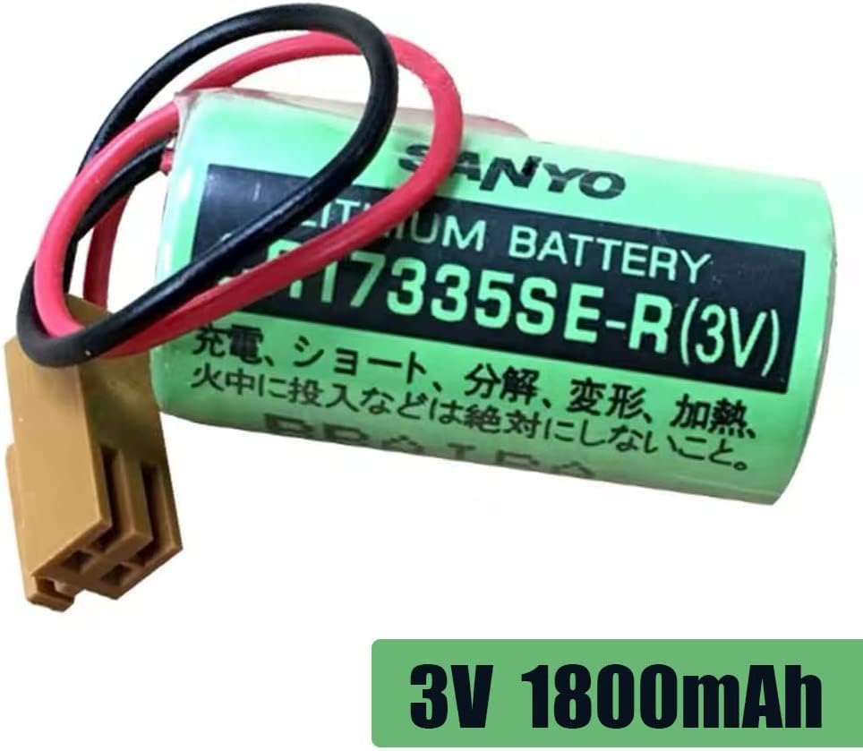 Miniatura 5 de (6 pcs) CR17335SE-R 3V PLC Battery for Sanyo Fanuc A98L-0031-0006 A02B-0177-K106 Battery 1800mAh Lithium Battery PLC Battery Non-Rechargeable Cell