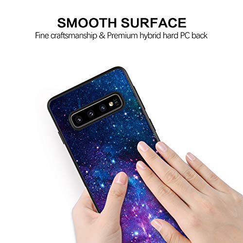 BENTOBEN for Samsung Galaxy S10 Phone Case, Glow in the Dark Nebula Galaxy Pattern Soft Silicone Slim Flexible Bumper Shockproof Women Men Protective Case - Purple - Image 5