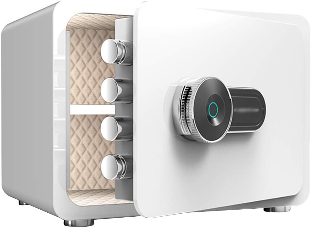 Safe Wall Safes for Home，Electronic Insurance Cabinet Fingerprint Home, Small Steel Safety Lock, Filengbox Office/White/36 * 30Cm
