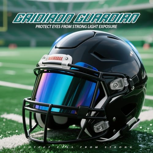 Image of KUBQLIG Football Helmet Visors, Clear and Tinted, 1 or 2 Pack | Clear and tinted options for many youth and adult facemasks with installation hardware