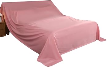 Funda antipolvo extragrande para sofá, protección de muebles, universal, antipolvo, para sofá, cama y más, color rosa (2,4 x 7 m)