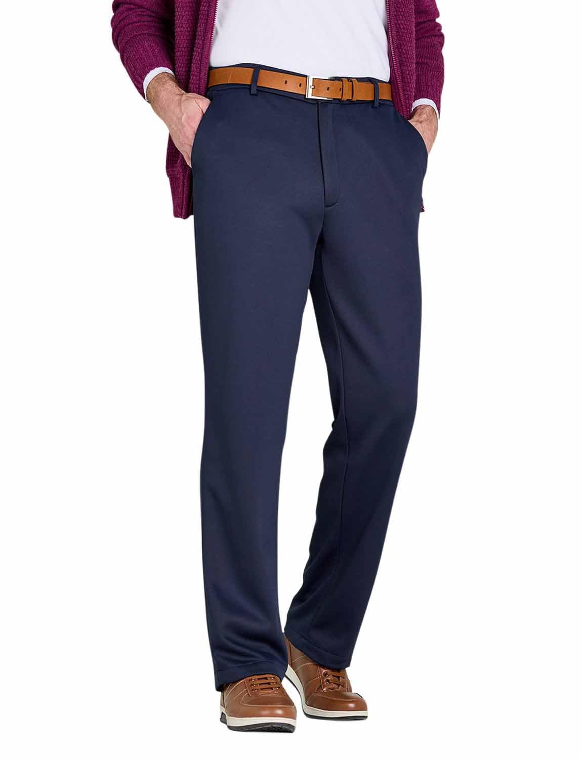 Pegasus Men's Fleece Lined Stretch Trousers for Thermal Winter Warmth with Super Stretch Comfort Navy 34W / 31L