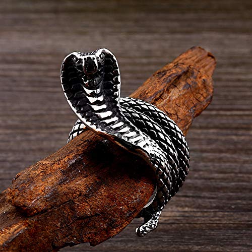 Image of Genuine Stainless Steel Ring for Men Fashion Punk Rock 3D Animal Rings