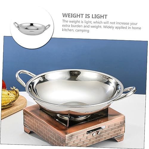Wok de Acero Inoxidable con Doble Asas de Cocina miniatura 7