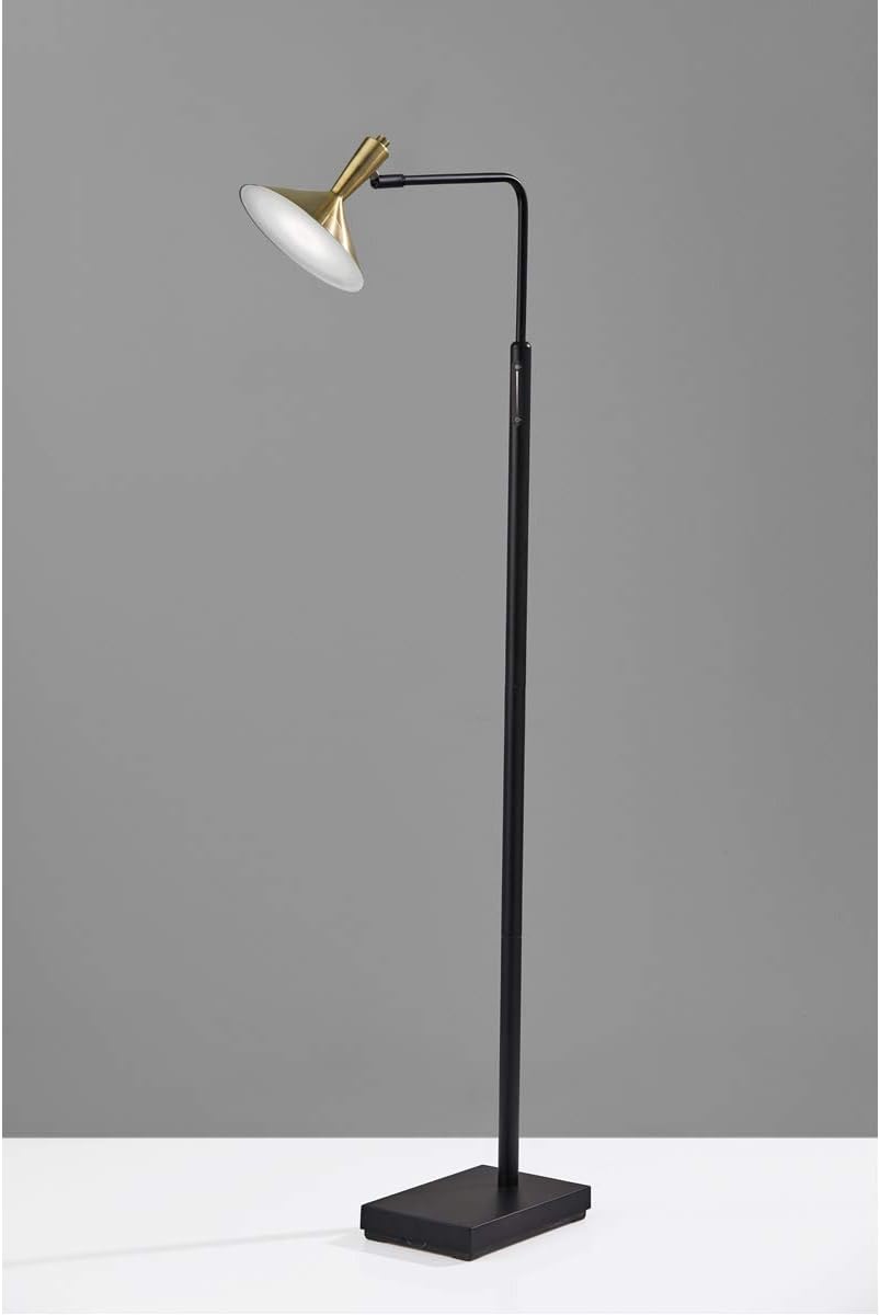 Free Shipping Over $50 Adesso 4263-01 Lucas LED Floor Lamp with Smart Switch, 54 in, 6W Integrated LED, Black w/Antique Brass, 1, Indoor Lighting 40% Off Discount Adesso 4263-01 Lucas LED Floor Lamp with Smart Switch, 54 in, 6W Integrated LED, Black w/Antique Brass, 1, Indoor Lighting