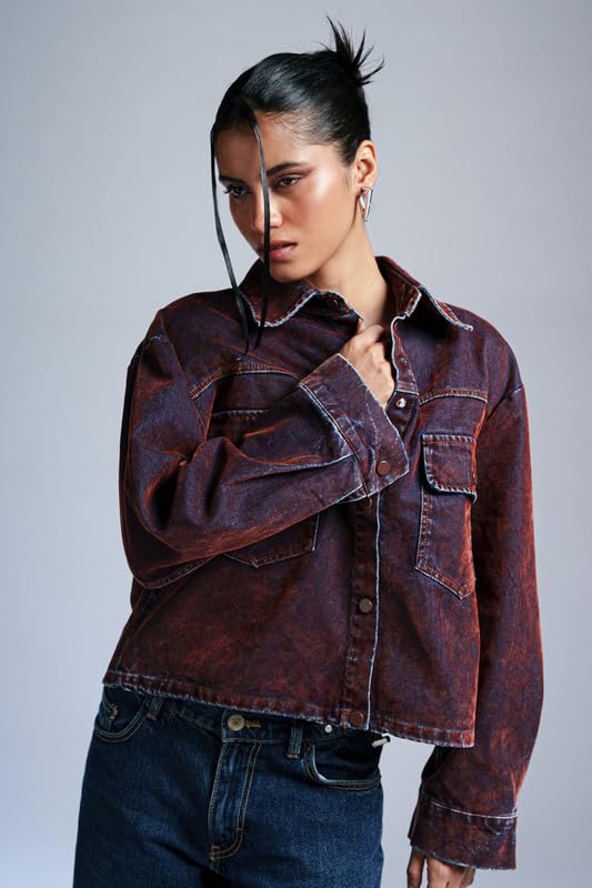 Image of FREAKINS Wine Velvet Classic Denim Jacket