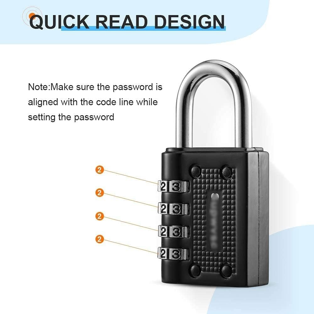 Kłódka na hasło 4 Digit Password Lock 2pack Outdoor Waterproof Set Your Own for Sports Combination