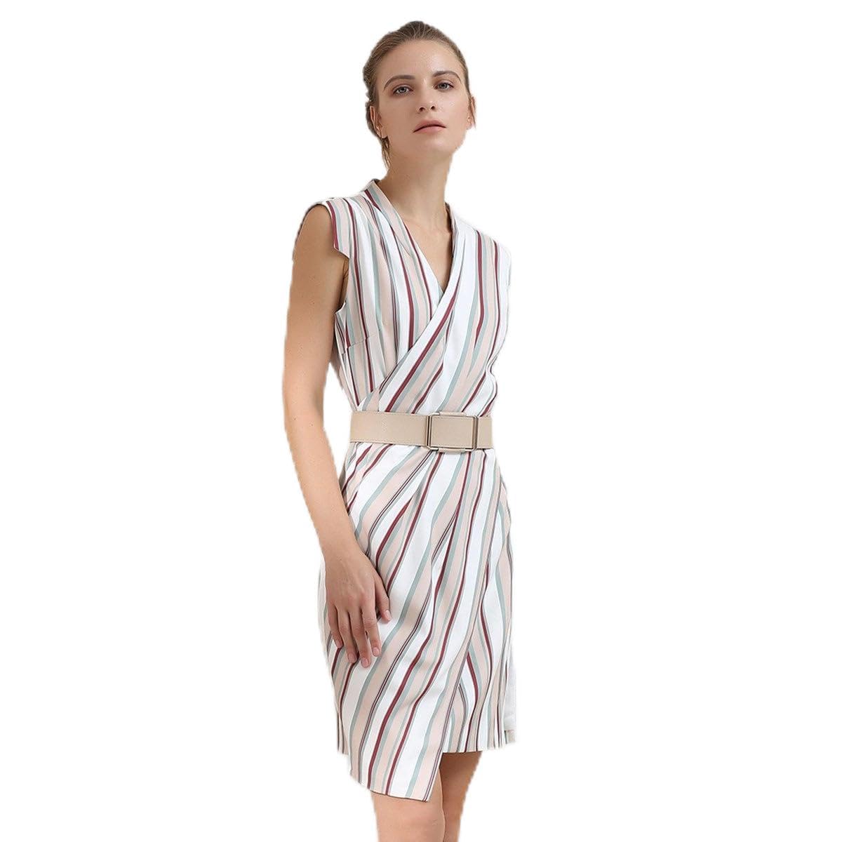 Robe courte structurée à rayures pour sublimer et affiner la silhouette - 2