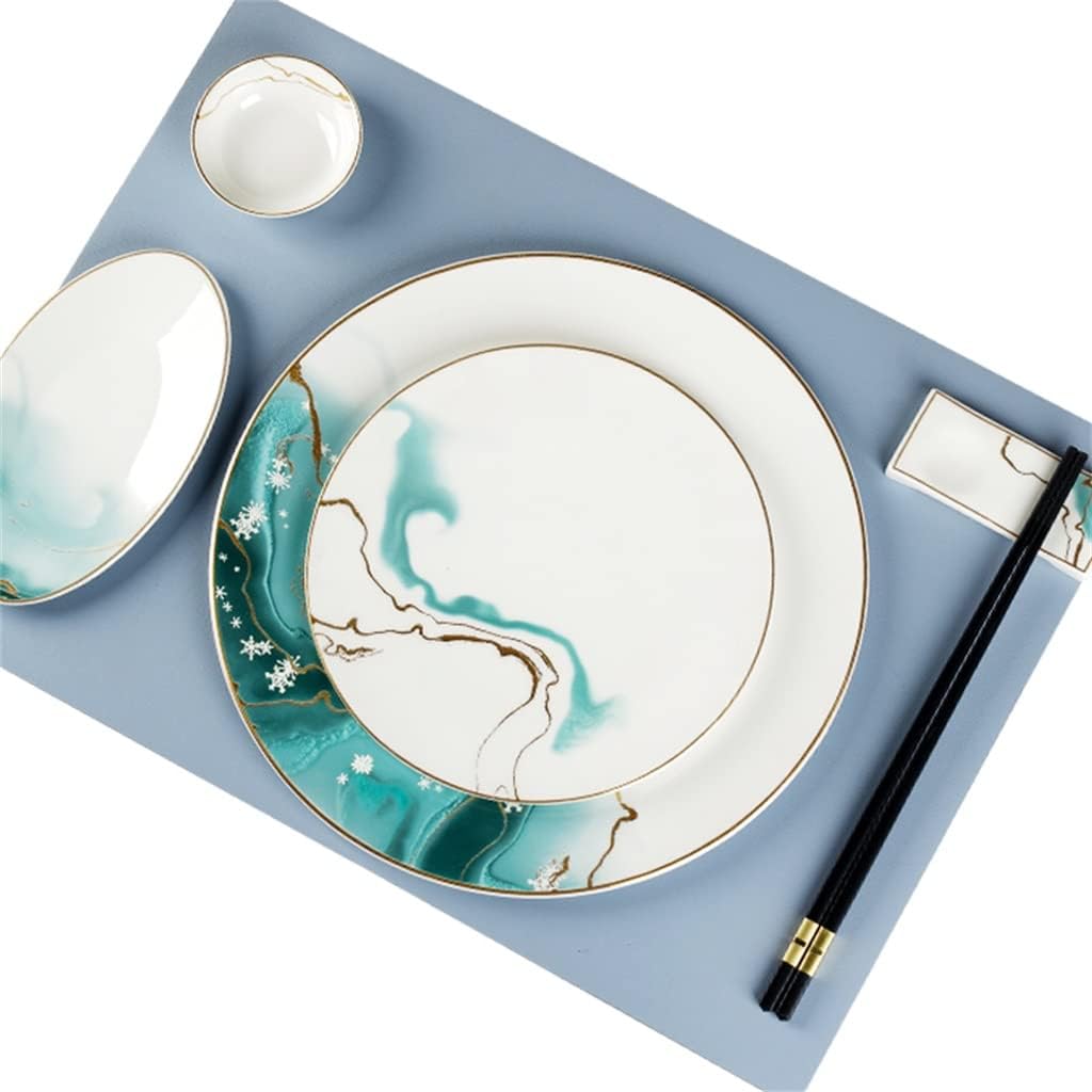 Decorative Cutlery Kitchen Catering Utensils Bone Dishes Dishes Restaurant Bowls And Spoons Set (Color : A, Size : One size)