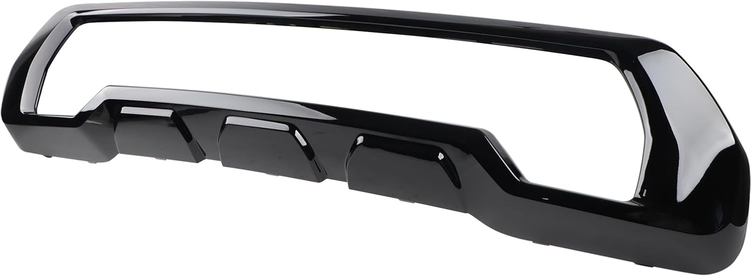 Glossy Black Front Lower Bumper Open Skid Plate Compatible with 2020 2021 2022 2023 GMC Sierra 2500HD 3500HD