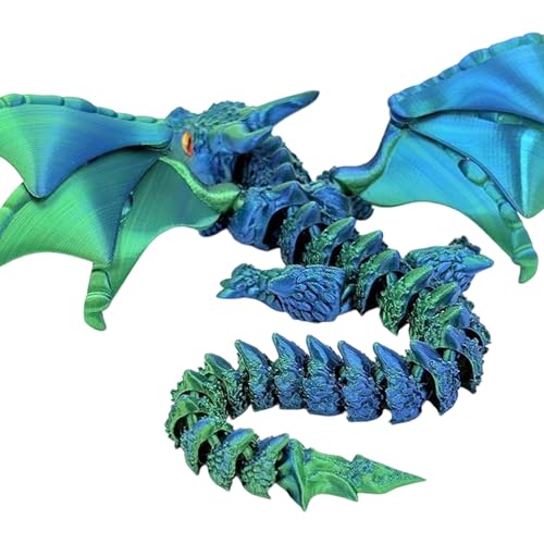 CHIZISX Figura de dragón de cuerno grande impresa en 3D, decoración creativa para el hogar, decoración de regalo, múltiples usos, regalo creativo