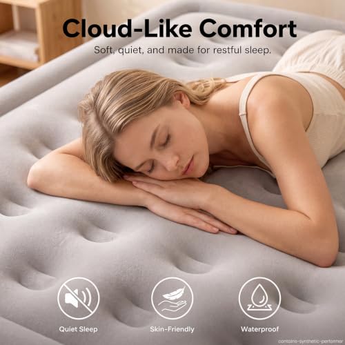 Image of OlarHike Full Air Mattress Built-in Pump，20 inch Air Bed for Home,600LBS