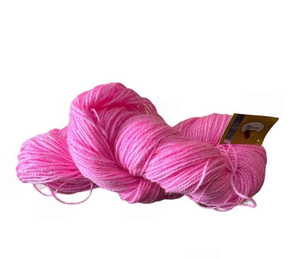 Vardhman Millenium 4ply Baby Soft Knitting and Crochet Yarn | 100% Soft Acrylic Yarn | 100 Grams/Hank (Candy Pink, 400g)-image-11