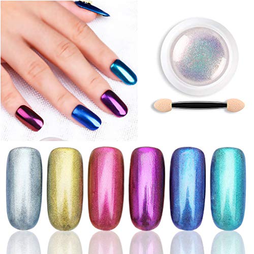 STAY GENT 12 Kästen Nagel Spiegel Pulver Mirror Powder Chrome Pulver nägel Set Nail Glitzerpuder Laser Holographic Nail… – Bild 2