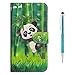Produktbild Grandoin Hülle für Huawei P40 Lite 5G, 3D PU Leder Etui Flip Cover Bunte Muster Book Case Schutzhülle Handytasche Handyhülle [Ständer Kartenfach] [Magnetverschluss] (Panda)