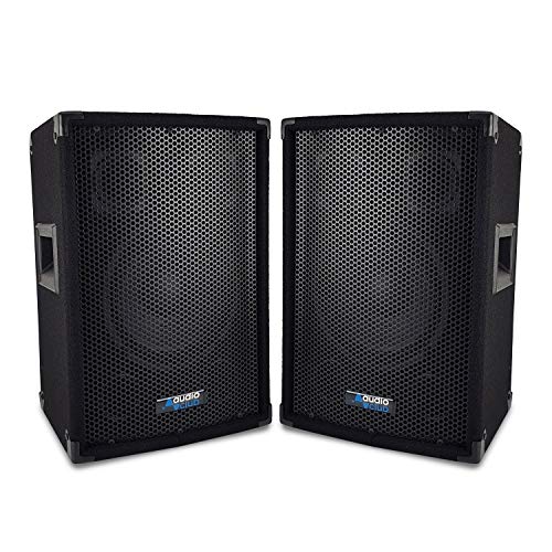 Paire d'enceintes Passives - AUDIO CLUB 08 -Sono DJ Bass Reflex Trapézoïdal à 3 voies 8'/20cm - 2 x 300W