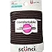 Scunci Comfortable All Day Medium Hold, Black 18 ea ( Pack of 4)