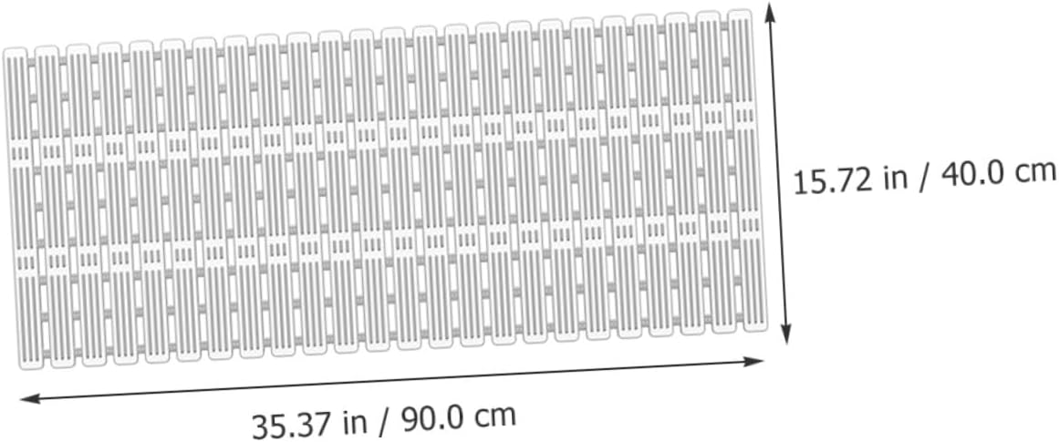 Non-Slip Bathtub Mat with Suction Cups and Drain Wear-Resistant TPE Bath Mat for Shower and Bathroom Floors Fit Design for Saunas Spas Hotels Light Gray