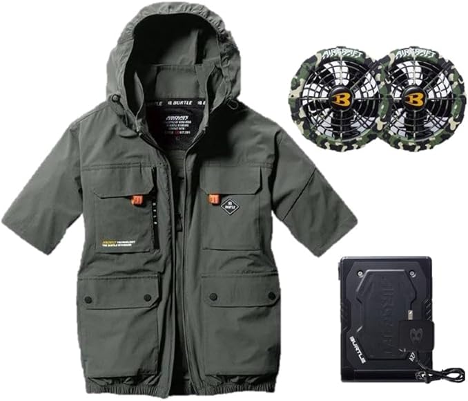 バートル　ハイバック　半袖　ミルスグリーン　XL 販売終了❗️限定品‼️ バートル ハイバック 半袖 ミルスグリーン XL 販売終了❗️限定品