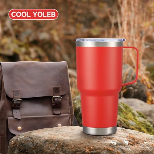 Image of 30 oz Stainless Steel Tumblers Bulk with Handle and Lid, 8 Pack