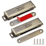 Leistungsstarke Magnetkraft: Jede Halterung enthält einen einzelnen Magneten mit einer starken Kraft, die die Schranktür, die Schublade, die französische Tür oder die Pantrytür sicher geschlossen hält. Gut für die Verwendung an der Tür, bei der der Riegel oder das Scharnier unbrauchbar ist. Auch perfekt, um zu verhindern, dass Ihr Haustier zum Spaß in Ihren Schrank eindringt.