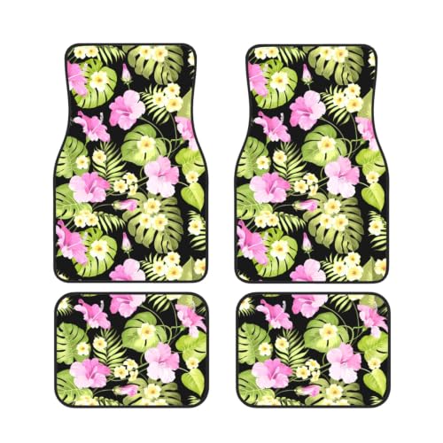 Alfombrillas para coche de neopreno con acabado antideslizante y estampado floral de jungla
