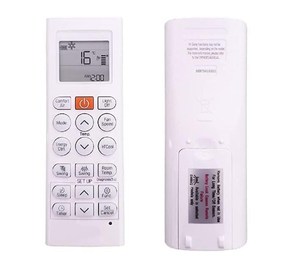 5 Year Warranty AC Remote Compatible for LG 1.5 Ton 3 Star Inverter Split AC Remote AKB75415302 with Energy CTRL H'COOL Button-image-3