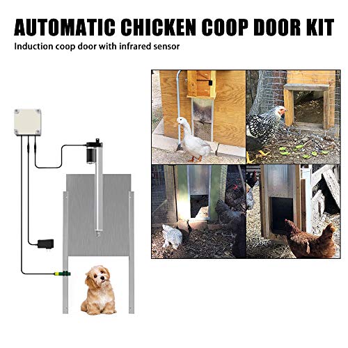 RYUNQ Automatische Hühnerklappe Hühnertür mit Putter, Große Türöffner Hühnerstall mit Zeitschaltuhr & Infrarot-Sensor… – Bild 7