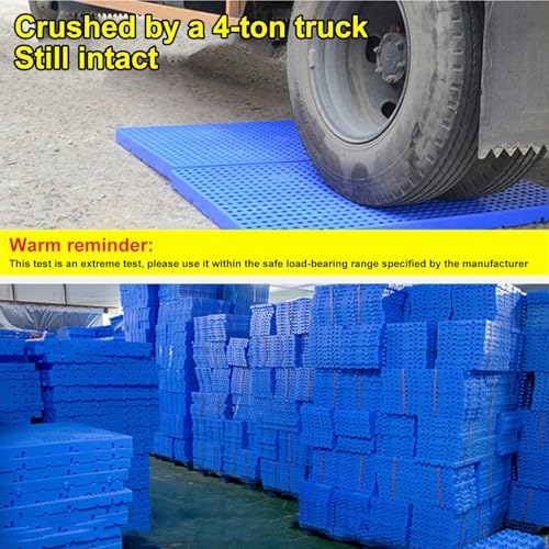 Plastics Pallet, Waterproof Storage Grid Pad, Plastic Pallets for Outside, Modular Interlocking Waterproof and Non-Slip Platform Rack, Load-Bearing 2200 Lb/m², Height 3cm/1.2\"(23.5 * 39.3 * 1.2\")