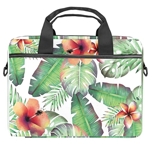 Sac à bandoulière pour ordinateur 13 à 14,5 pouces avec motif palmier aquarelle