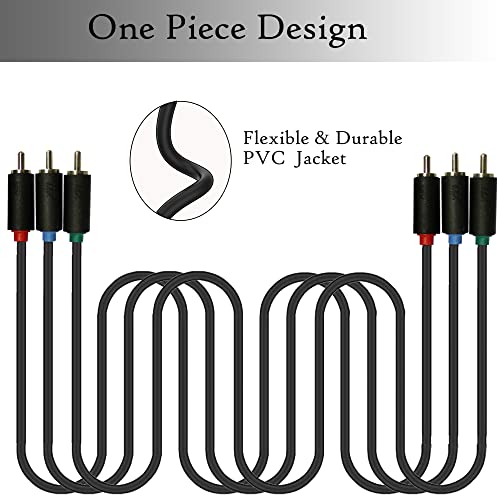 Image of MX RCA Cable 2RCA to 2RCA Stereo Audio Cable Gold Plated Adapter Dual Shielded for Home Theater Amplifier Hi-Fi System Car Sound Speaker PARENT (3 rca to 3 rca cable, 3 METER)