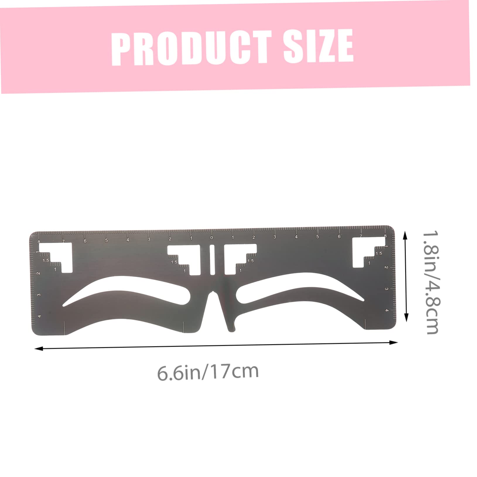 PLAFOPE 6pezzi Kit Stencil Per Sopracciglia Acciaio Inossidabile Guida Per e Misurare Sopracciglia Strumento Makeup Per Donne e Ragazze Design e