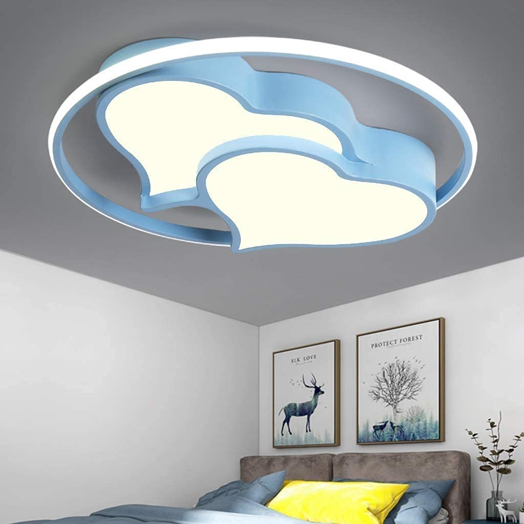 Lampa sufitowa LED z podwójnym sercem Kreatywna lampa do sypialni Eye Remote Bezstopniowe przyciemnianie świateł interesting