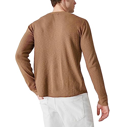 Lucky Brand Men's Garment Dye Thermal Crew2