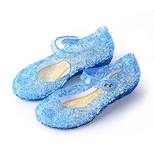 JerrisApparel Girls Princess Sandals Cosplay Party Jelly Shoes Mary Jane Costumes Flats Shoes