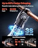 VEVOR Press Tool, 18V Electric Pipe Crimping Tool for 1/2", 3/4", 1" Copper Pipes, 24KN Press Tool Kit Compatible with ProPress - with 3 Press Jaws, 2pcs 18V 2AH Battery, Fast Charger & Carrying Case