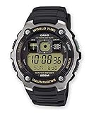 Cronómetro 1/100 segundos Casio Reloj Digital para Hombre de Cuarzo con Correa en Resina AE-2000W-9AVEF