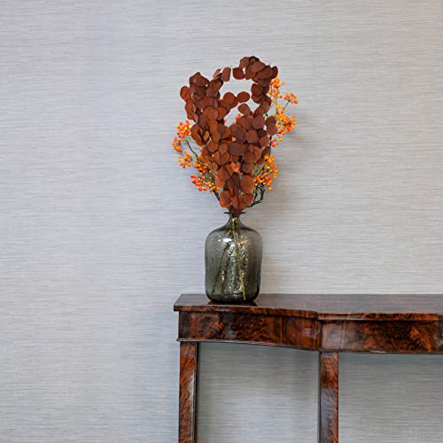 Cabilock Folhas de eucalipto artificiais artificiais artificiais guirlanda de eucalipto secas, haste