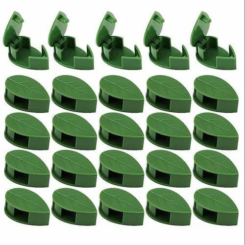 Infinity 30PCS Wall Plant Climbing Clip WIDELY Used for Holding Plants, Reusable Plastic Plant Support Clips | Self Adhesive Plant Vine Backed Twist Clips (Green)-image-42
