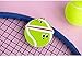MC Fashion PU Leather Keychain Holder Compatible with AirTag, Cute Ball Games GPS Tracker Case Charm Key Ring (Tennis)