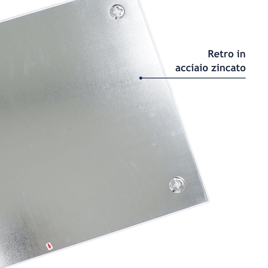 Danieli | Lavagna Magnetica da Parete in Vetro Bianca - Lavagna scrivibile, cancellabile e magnetica, perfetta da appendere in Ufficio - 90x120 centimetri