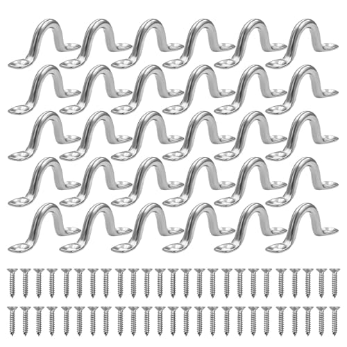 CINGHIA 30 pièces Pontet INOX,Oeillet INOX,Boucles de Pont pour Kayak Canoe Rigging