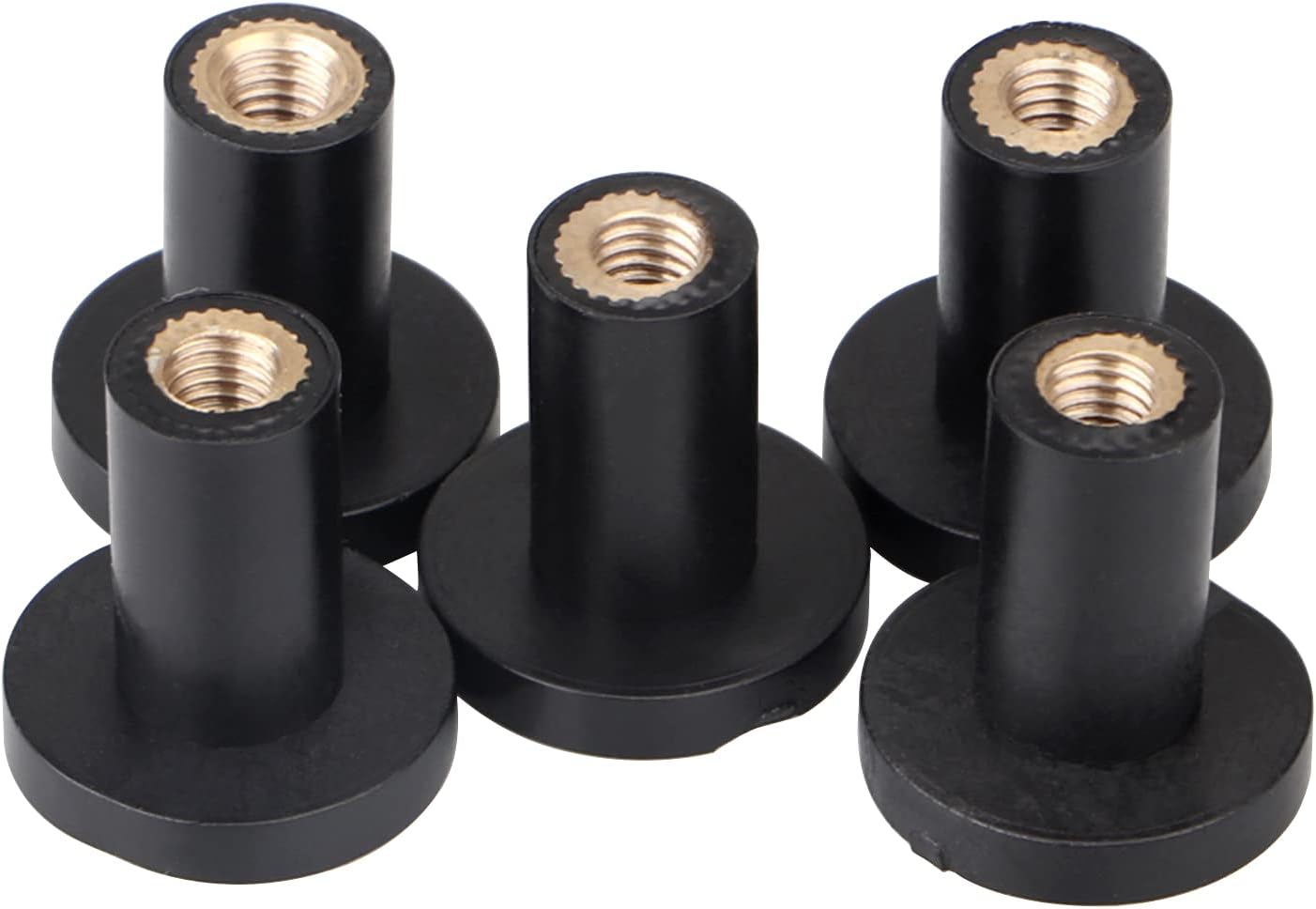 5 Pcs Black Motorcycle Accessories Rubber Well Nut Windscreen & Fairing Fasteners Kit for Harley Road Glide FLTRU FLTRX FLTR 1998-2013