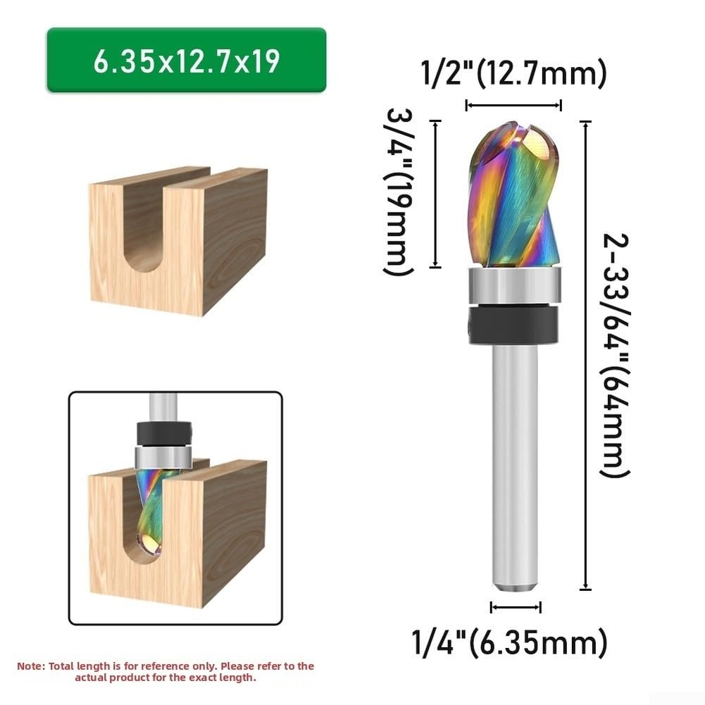 Fraise Carbure Tungstène Queue 12.7mm Pour Bois MDF(12.7x25.4)