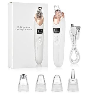 5-in-1 Blackhead Remover Machine – Electric Pore Cleaner & Whitehead Removal Tool, Deep Face Cleaner Machine for Acne, Pimple & Blackhead Removal, USB Rechargeable Derma Suction Device (Blackhead remover) - Amazon product rated Grade A